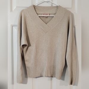 Philosophy Women's Dolman SleevevCream And Gold Sweater